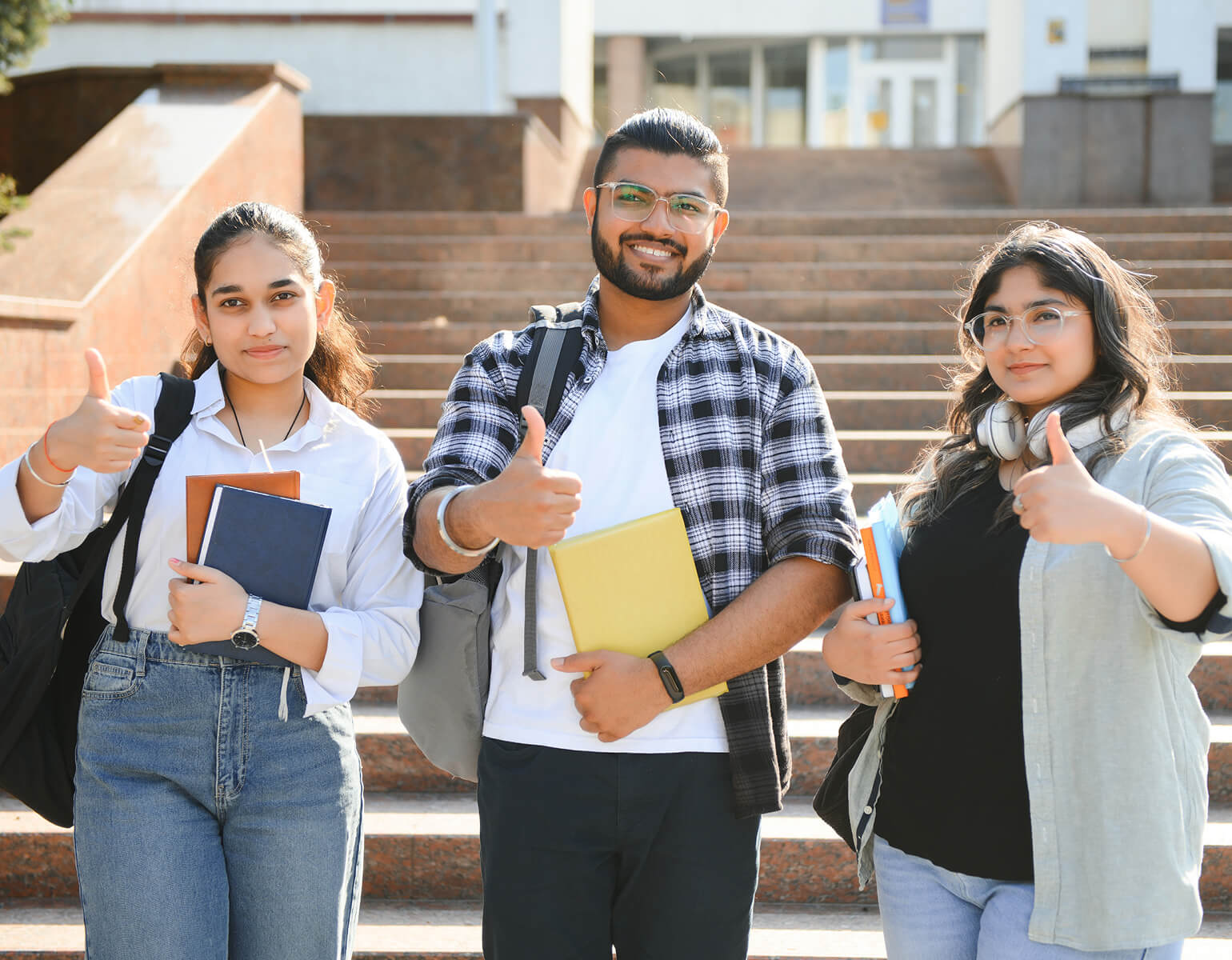 Group of college students on campus